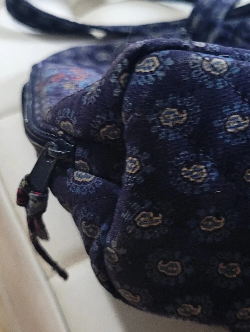 Vera Bradley Quilted Blue Paisley Briefcase 15x12